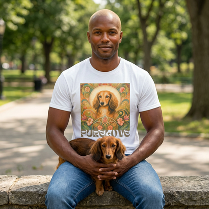 Dachshund Tan Longhair Vintage Graphic T-Shirt – Unisex Cotton Tee for Dog Lovers