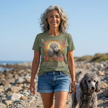 Poodle Grey Vintage Graphic T-Shirt – Unisex Cotton Tee for Dog Lovers