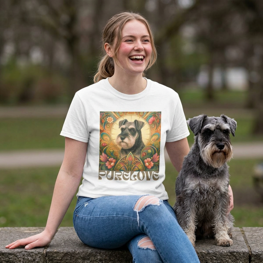 Schnauzer Vintage Graphic T-Shirt – Unisex Cotton Tee for Dog Lovers