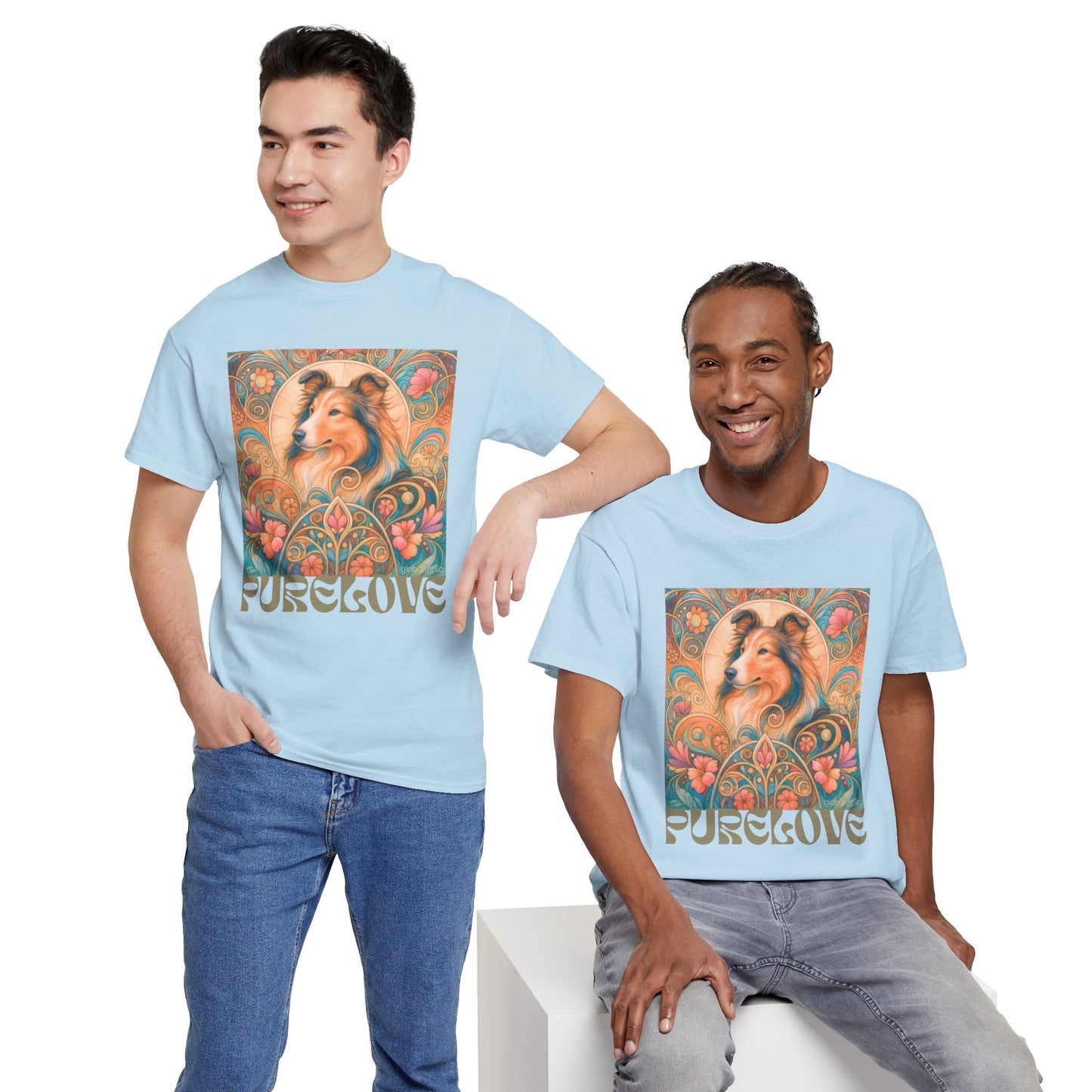 Collie Vintage Graphic T-shirt - Unisex Cotton Tee for Dog Lovers