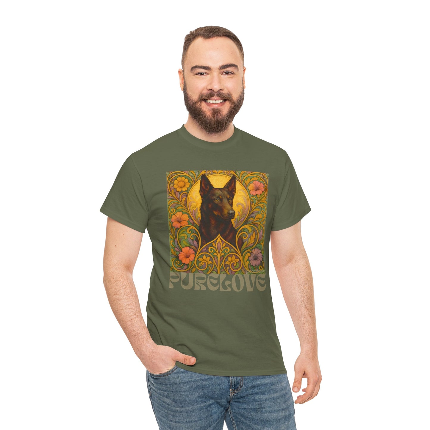 Black Kelpie Vintage Graphic T-Shirt – Unisex Cotton Tee for Dog Lovers
