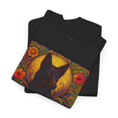 Black Kelpie Vintage Graphic T-Shirt – Unisex Cotton Tee for Dog Lovers