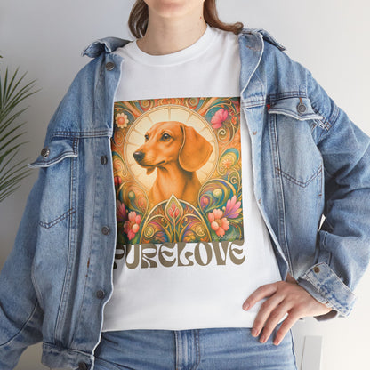 Dachshund Tan Vintage Graphic T-Shirt – Unisex Cotton Tee for Dog Lovers