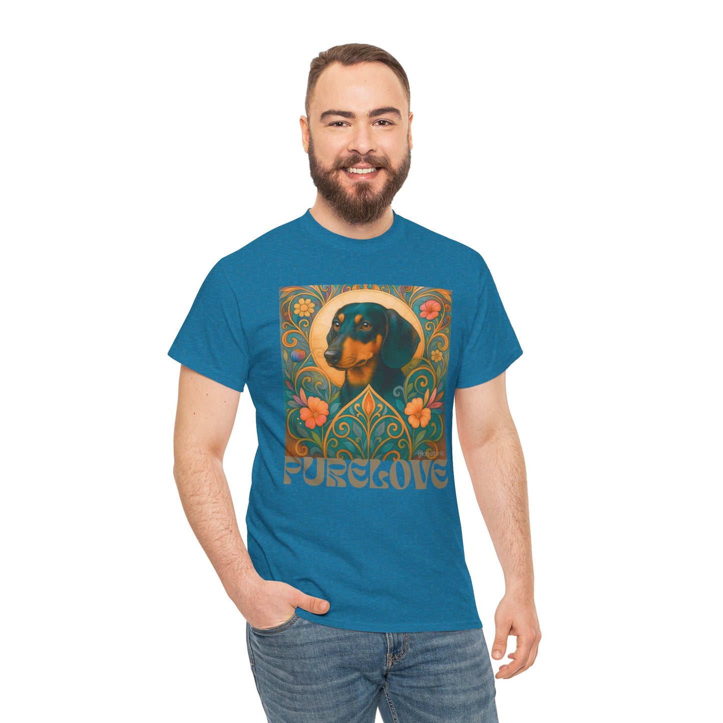 Dachshund Black Tan Shorthair Vintage Graphic T-shirt - Unisex Cotton Tee for Dog Lovers
