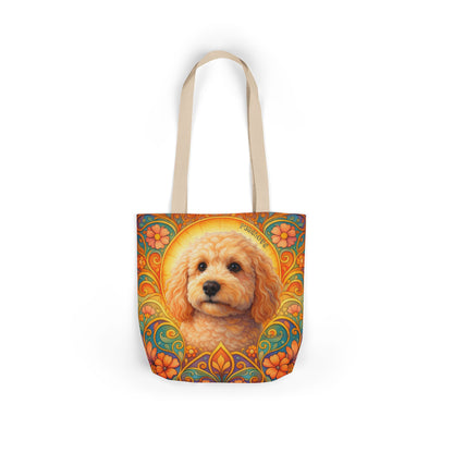 Goldendoodle (Groodle) All-Over Print Canvas Tote Bag – Colourful Artistic Dog Lover Gift