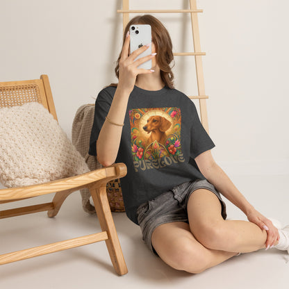 Dachshund Tan Vintage Graphic T-Shirt – Unisex Cotton Tee for Dog Lovers