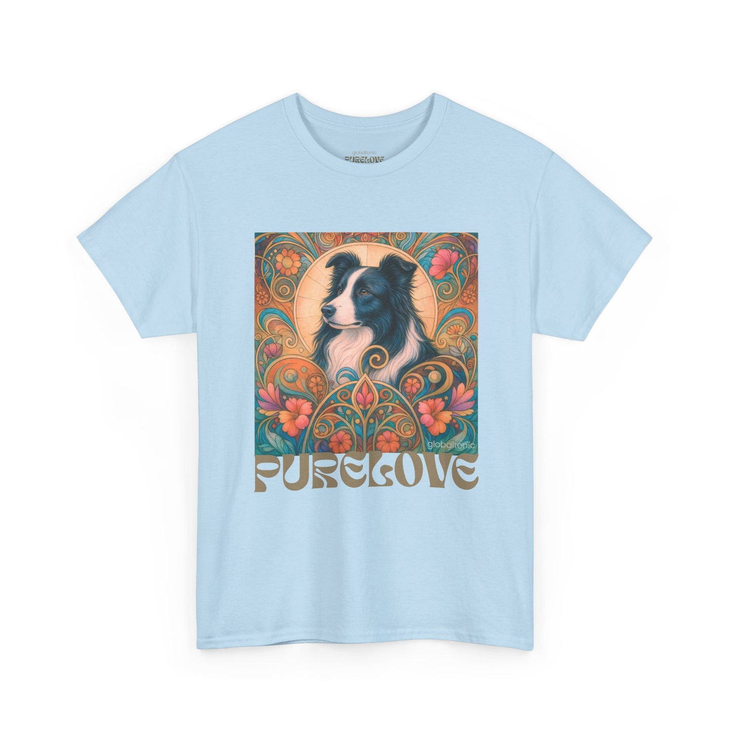 Border Collie (Black & White) Vintage Graphic T-Shirt – Unisex Cotton Tee for Dog Lovers