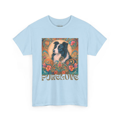 Border Collie (Black & White) Vintage Graphic T-Shirt – Unisex Cotton Tee for Dog Lovers