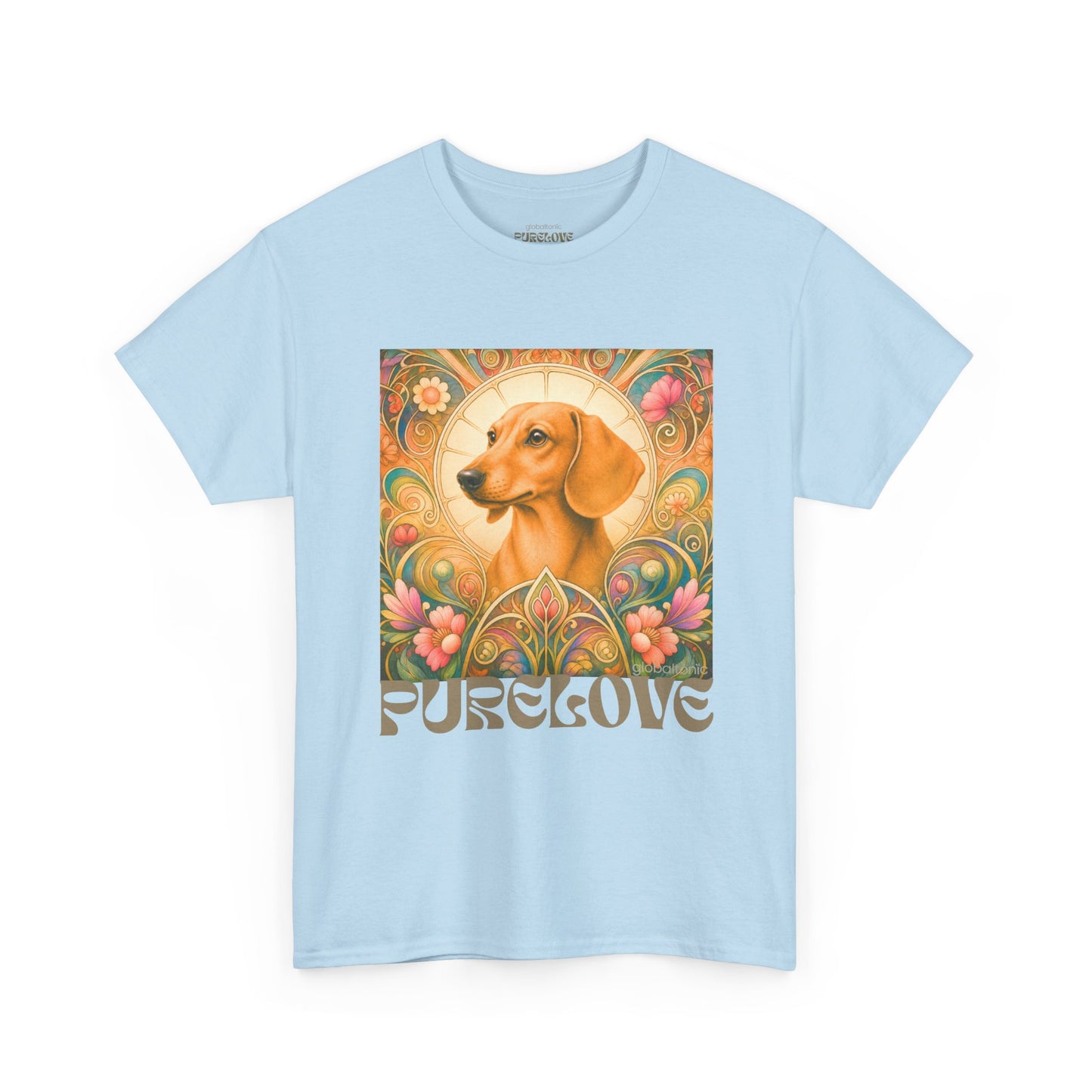 Dachshund Tan Vintage Graphic T-Shirt – Unisex Cotton Tee for Dog Lovers