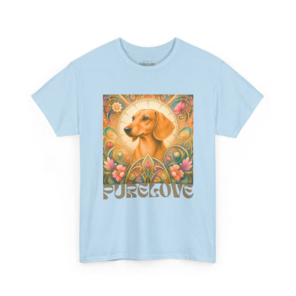 Dachshund Tan Vintage Graphic T-Shirt – Unisex Cotton Tee for Dog Lovers
