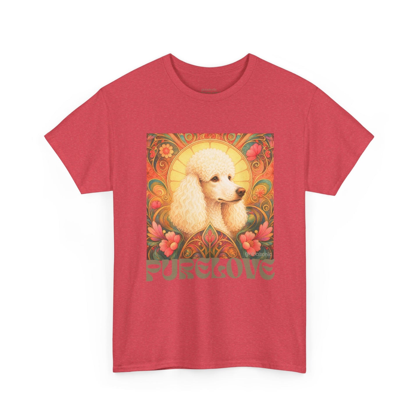 White Poodle Vintage Graphic T-Shirt – Unisex Cotton Tee for Dog Lovers