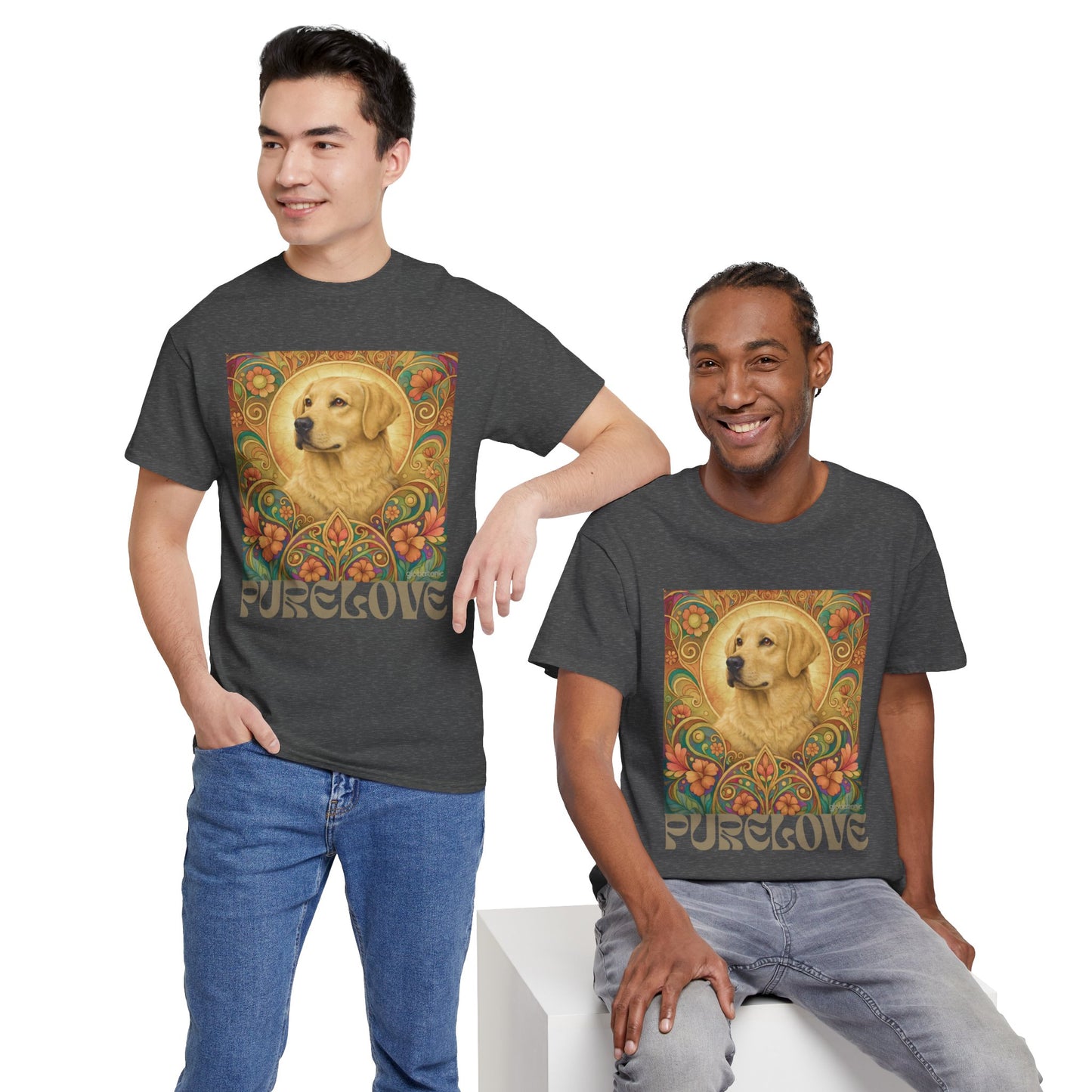 Golden Labrador Vintage Graphic T-shirt - Unisex Cotton Tee for Dog Lovers