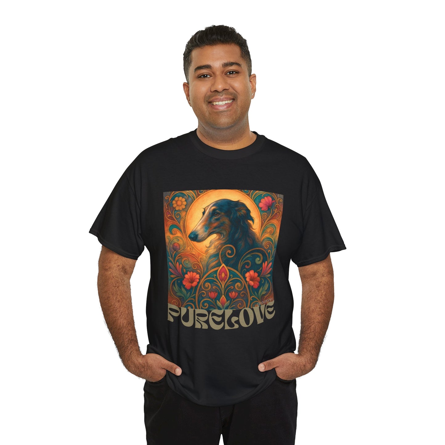 Borzoi Vintage Graphic T-Shirt – Unisex Cotton Tee for Dog Lovers