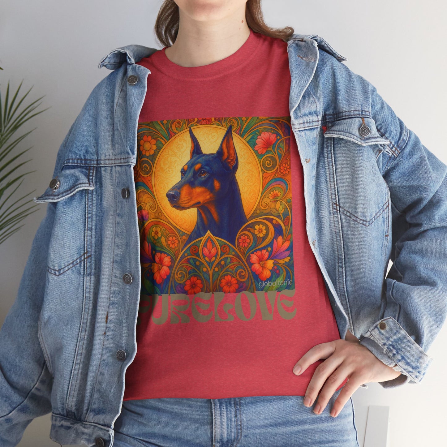 Doberman Vintage Graphic T-shirt - Unisex Cotton Tee for Dog Lovers