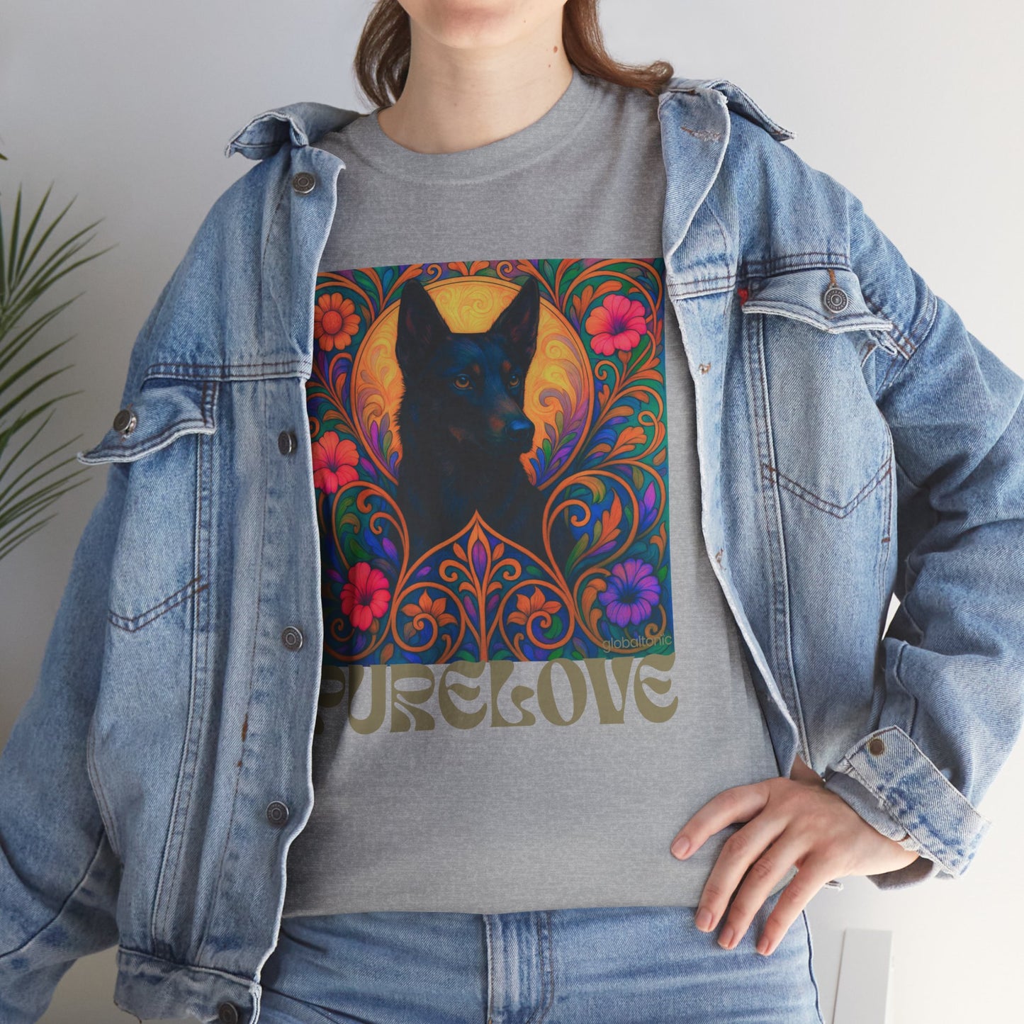 Black Kelpie Vintage Graphic T-Shirt – Unisex Cotton Tee for Dog Lovers