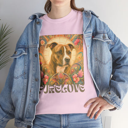 Staffy (Coco) Bull Terrier Vintage Unisex Cotton Tee for Dog Lovers