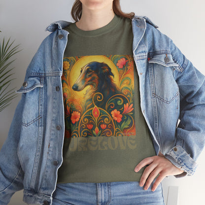 Borzoi Vintage Graphic T-Shirt – Unisex Cotton Tee for Dog Lovers