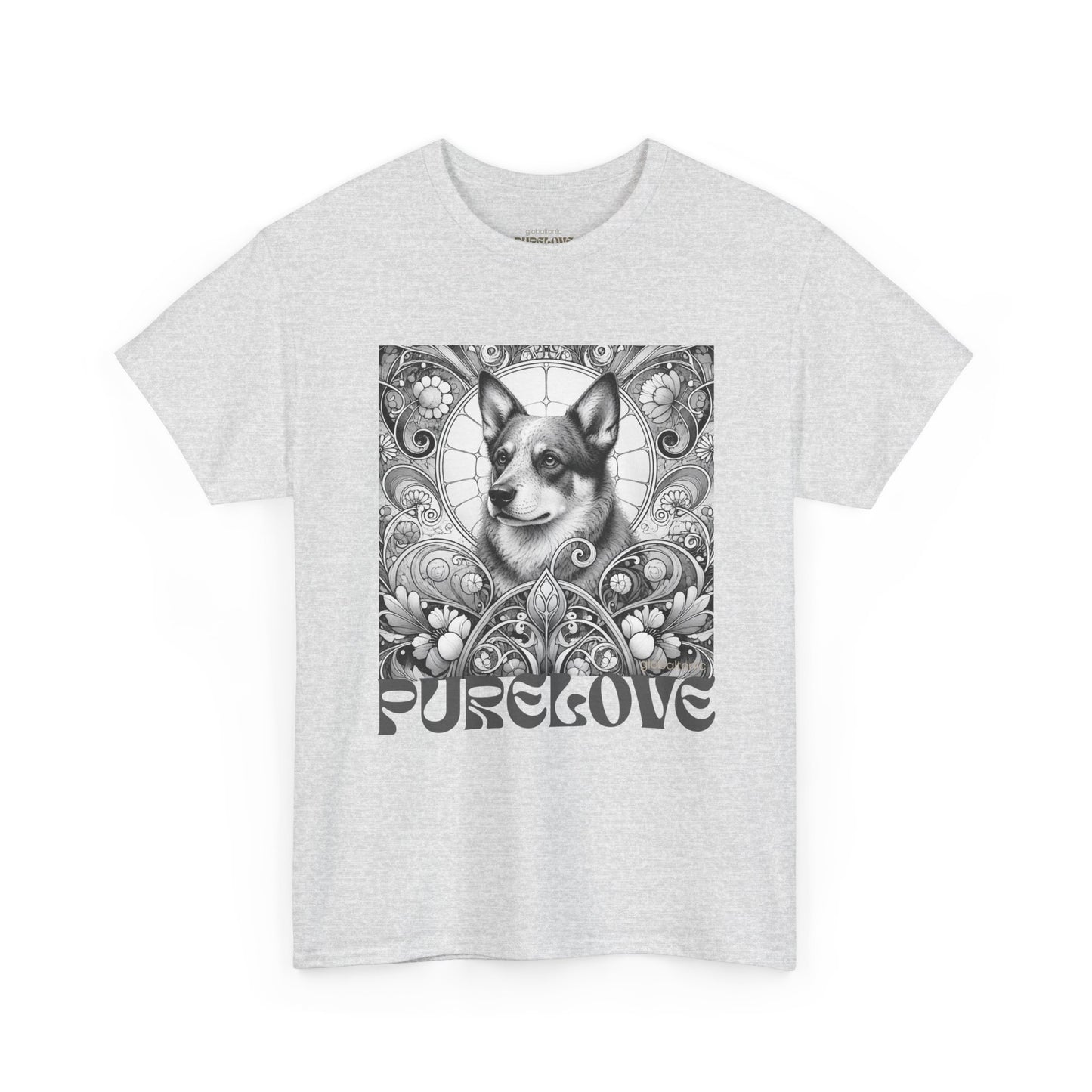 Australian Blue Heeler Vintage Unisex Cotton Tee for Dog Lovers (Black & White)
