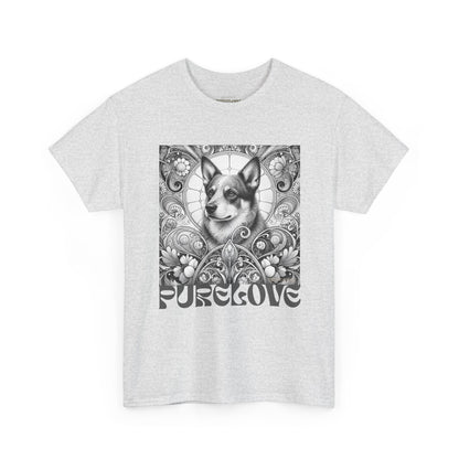 Australian Blue Heeler Vintage Unisex Cotton Tee for Dog Lovers (Black & White)