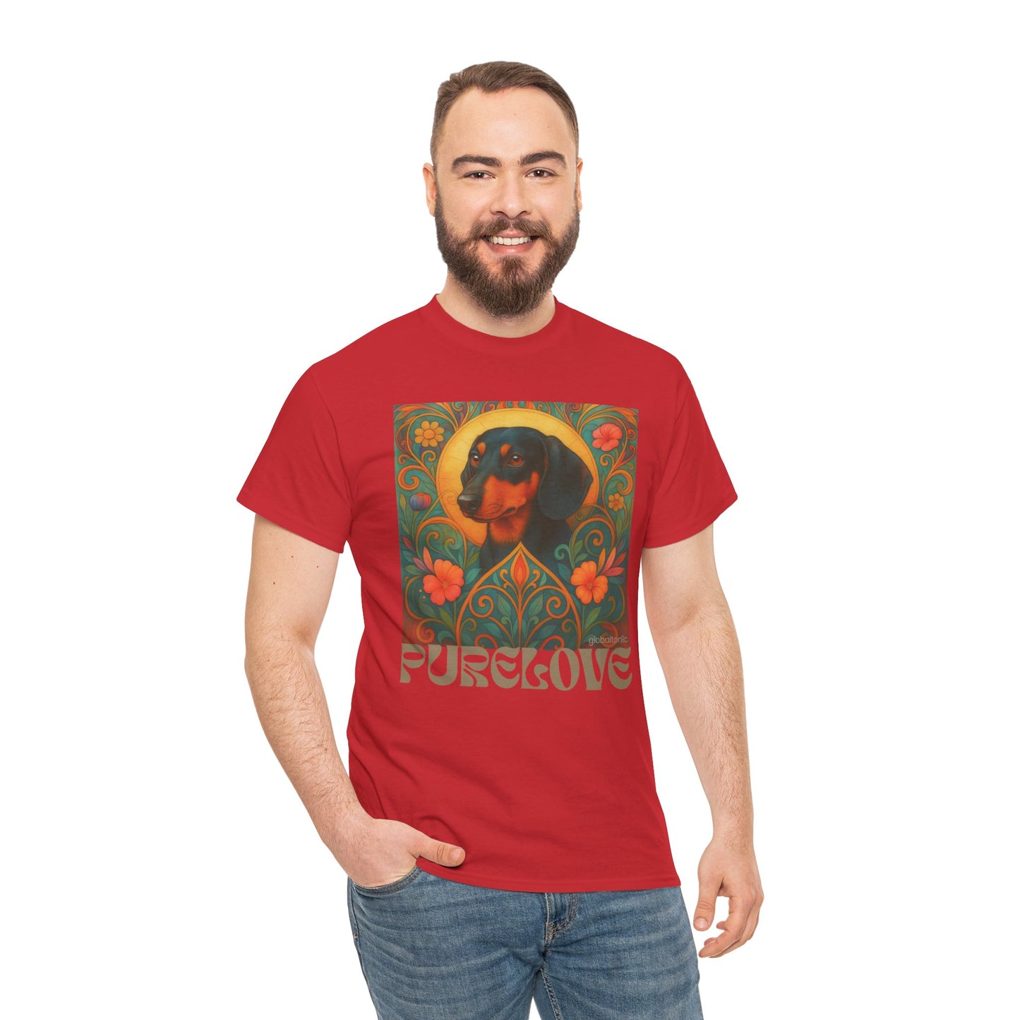 Dachshund Black Tan Shorthair Vintage Graphic T-shirt - Unisex Cotton Tee for Dog Lovers