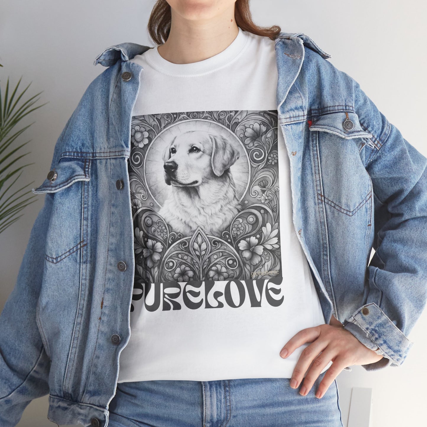 Labrador Vintage Unisex Cotton Tee for Dog Lovers (Black & White)