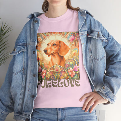 Dachshund Tan Vintage Graphic T-Shirt – Unisex Cotton Tee for Dog Lovers