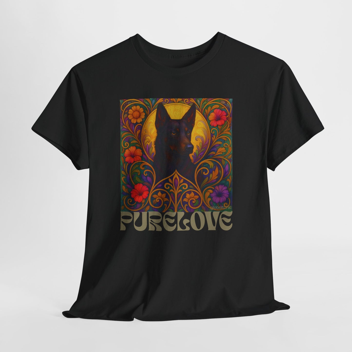 Black Kelpie Vintage Graphic T-Shirt – Unisex Cotton Tee for Dog Lovers