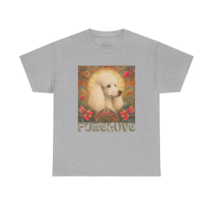 White Poodle Vintage Graphic T-Shirt – Unisex Cotton Tee for Dog Lovers