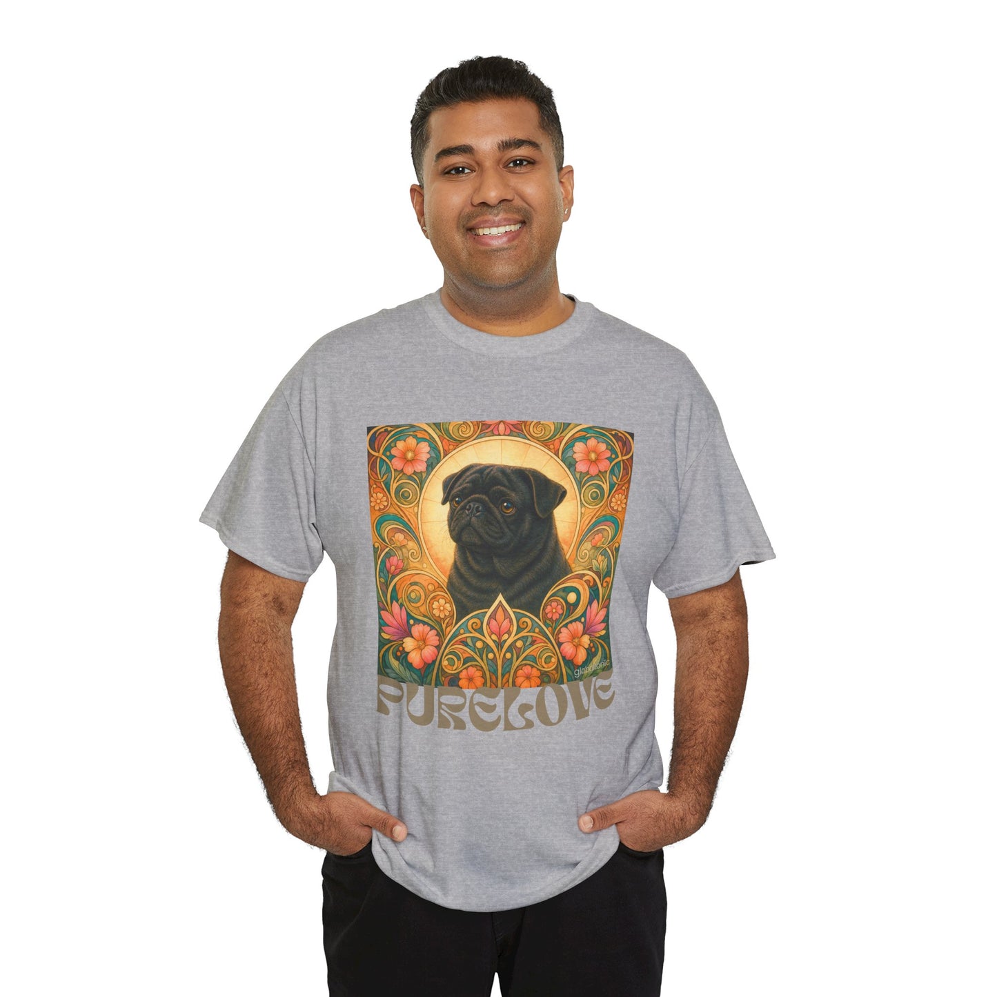 Pug Black Vintage Graphic T-Shirt – Unisex Cotton Tee for Dog Lovers