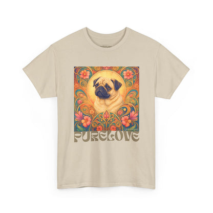 Pug Tan Vintage Graphic T-Shirt – Unisex Cotton Tee for Dog Lovers