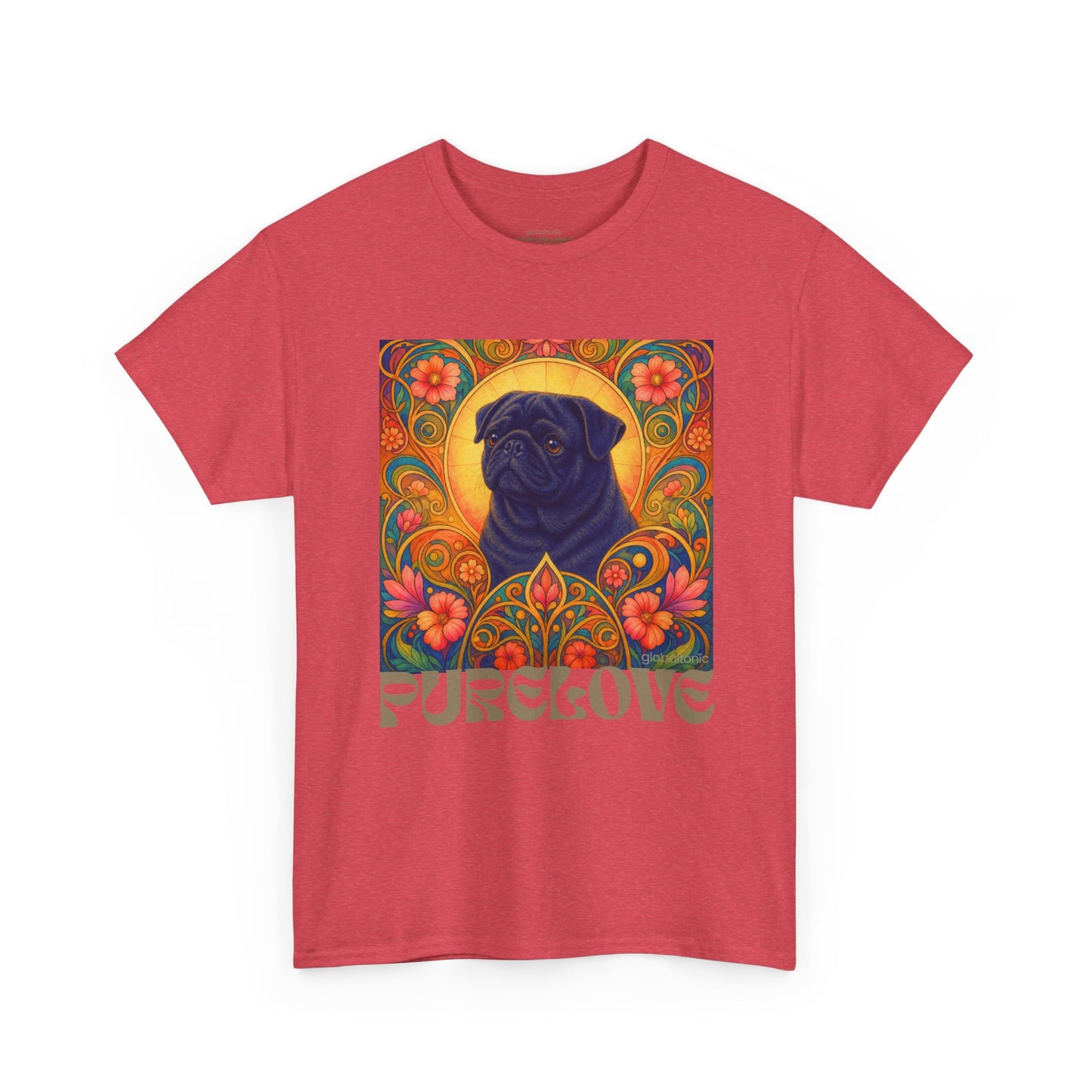Pug Black Vintage Graphic T-Shirt – Unisex Cotton Tee for Dog Lovers