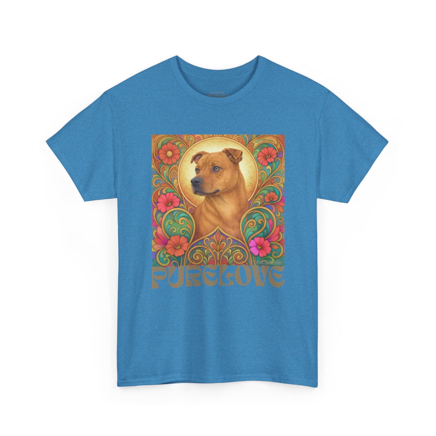 Staffy Tan Vintage Graphic T-Shirt – Unisex Cotton Tee for Dog Lovers
