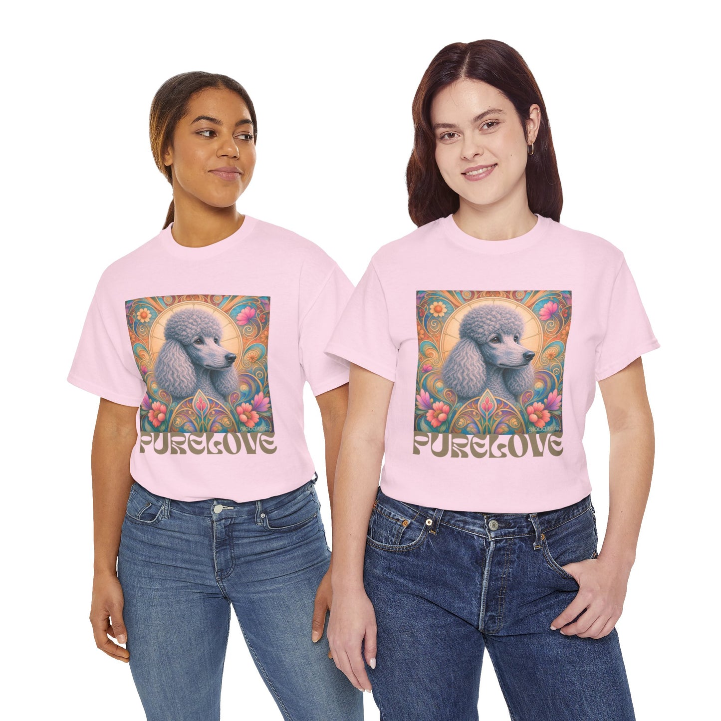 Poodle Grey Vintage Graphic T-Shirt – Unisex Cotton Tee for Dog Lovers