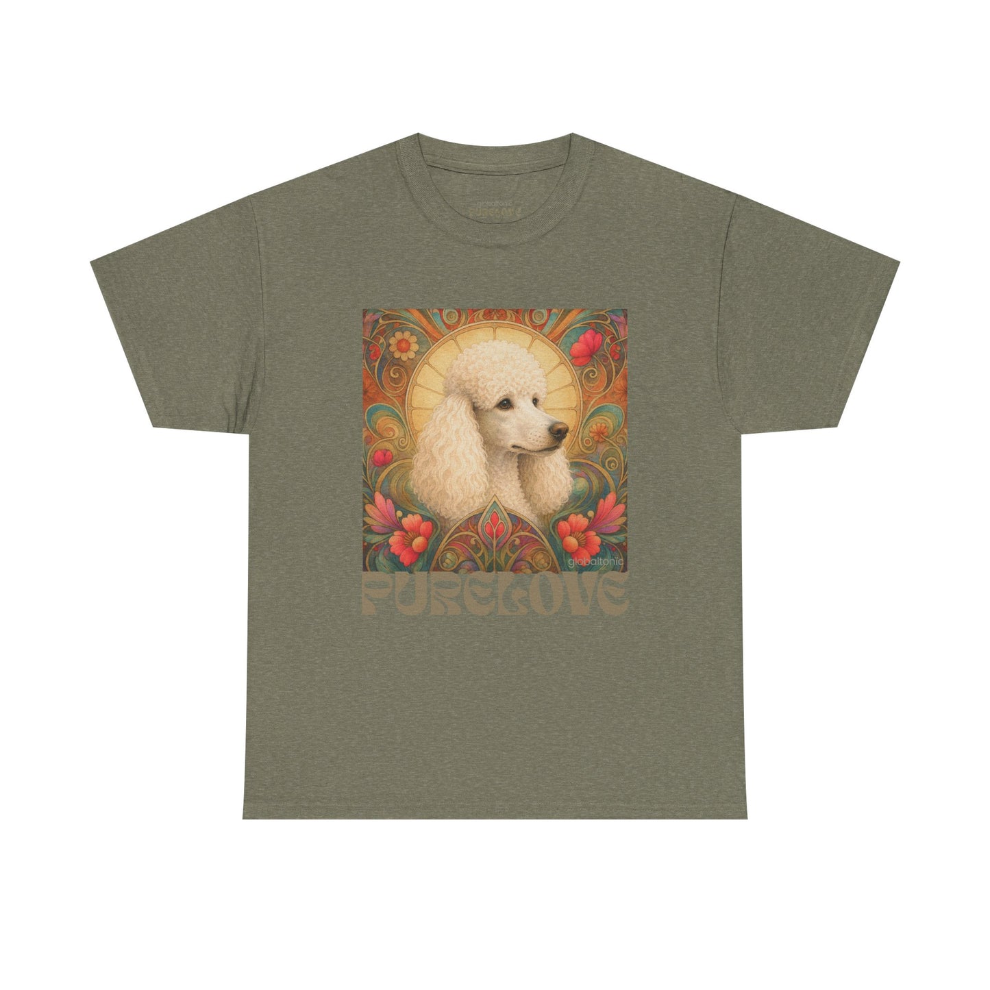 White Poodle Vintage Graphic T-Shirt – Unisex Cotton Tee for Dog Lovers