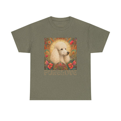 White Poodle Vintage Graphic T-Shirt – Unisex Cotton Tee for Dog Lovers