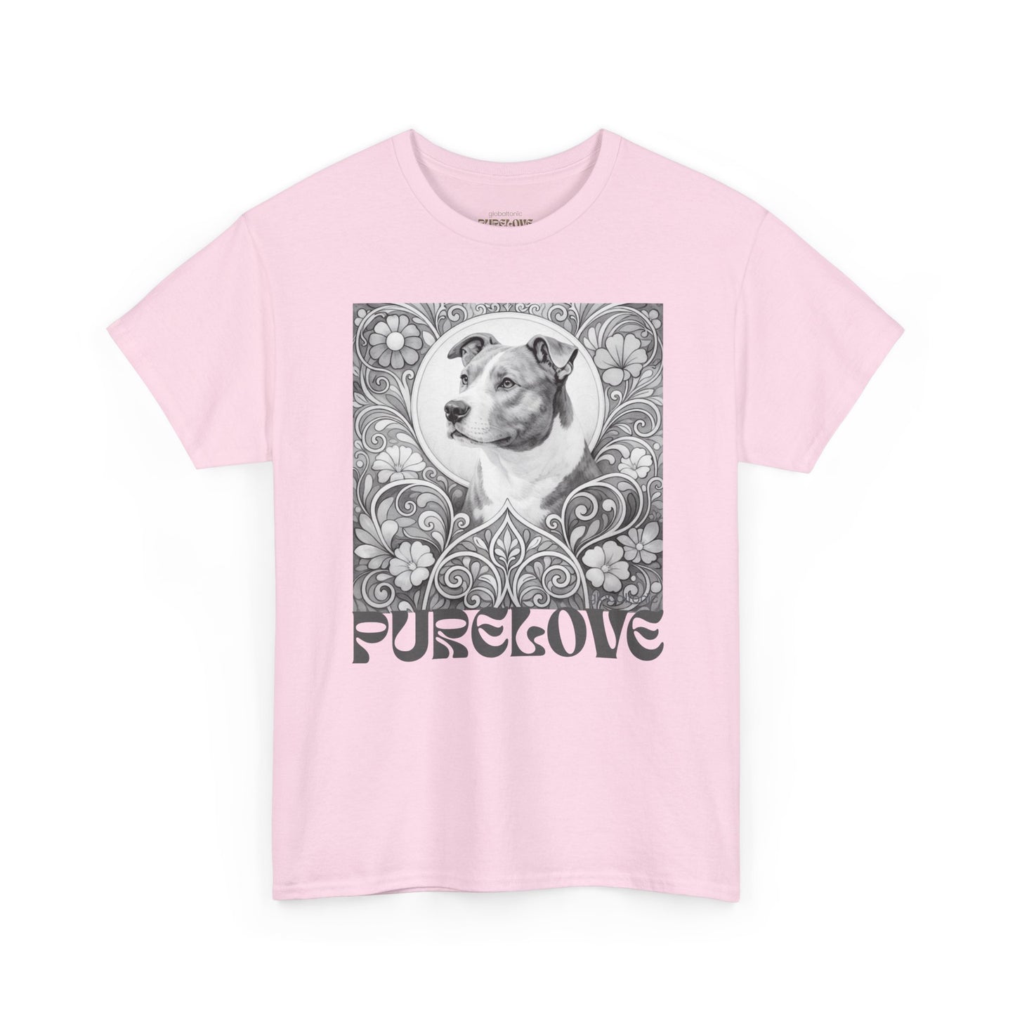Staffy Grey & White Vintage Unisex Cotton Tee for Dog Lovers (Black & White T-Shirt)