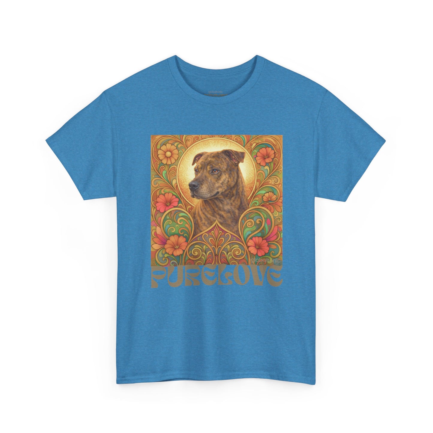 Staffy Brown Brindle Vintage Graphic T-Shirt – Unisex Cotton Tee for Dog Lovers