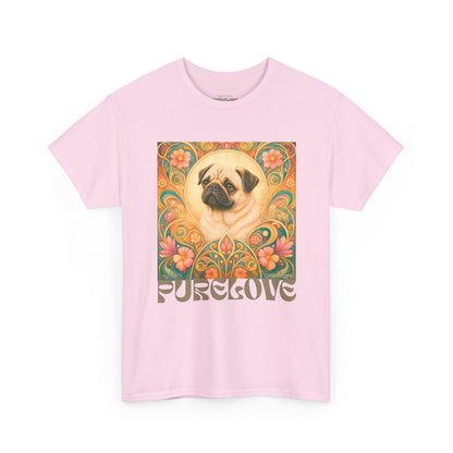 Pug Tan Vintage Graphic T-Shirt – Unisex Cotton Tee for Dog Lovers