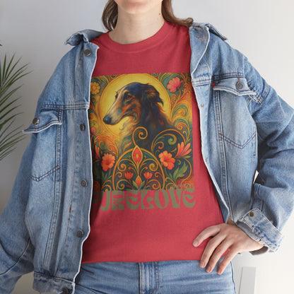 Borzoi Vintage Graphic T-Shirt – Unisex Cotton Tee for Dog Lovers