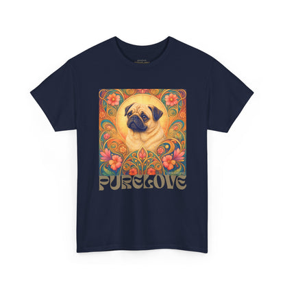 Pug Tan Vintage Graphic T-Shirt – Unisex Cotton Tee for Dog Lovers