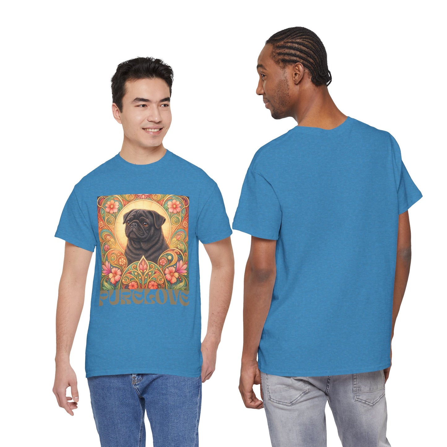 Pug Black Vintage Graphic T-Shirt – Unisex Cotton Tee for Dog Lovers