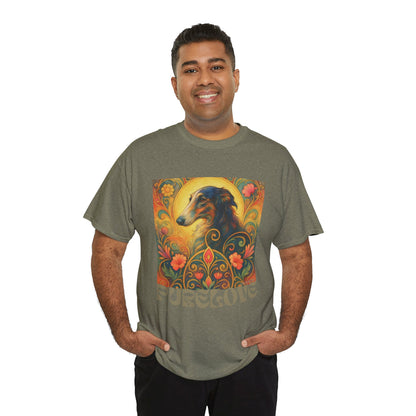 Borzoi Vintage Graphic T-Shirt – Unisex Cotton Tee for Dog Lovers