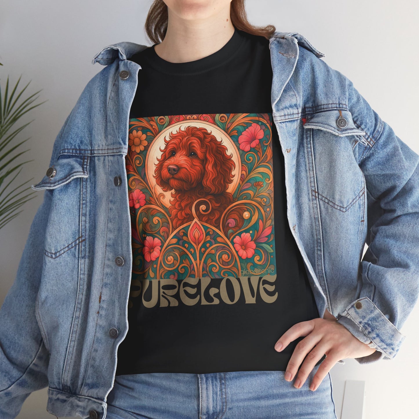 Red Cavapoo (Cavoodle) Vintage Graphic T-Shirt – Unisex Cotton Tee for Dog Lovers