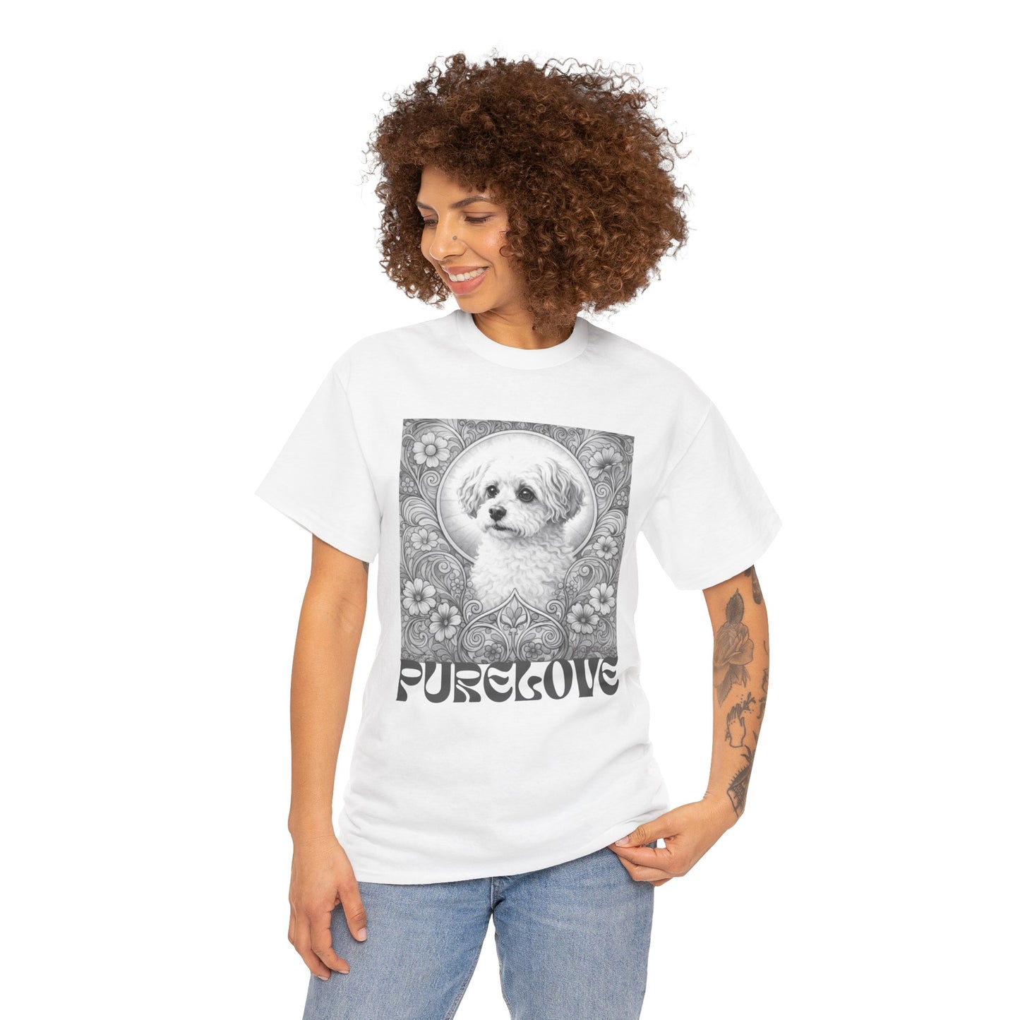 Foxypoo (Foodle) Vintage Graphic T-Shirt – Unisex Cotton Tee for Dog Lovers (Black & White)