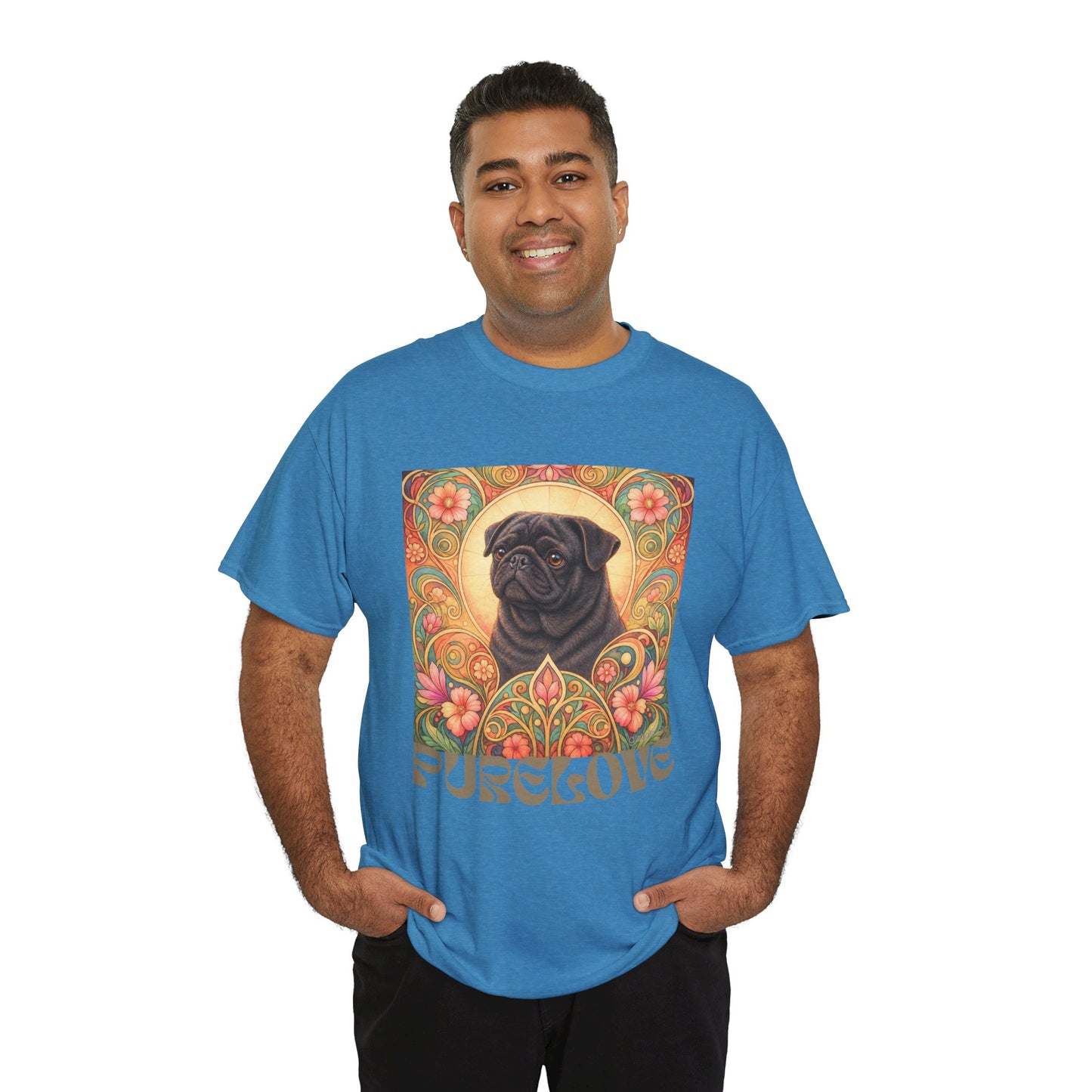 Pug Black Vintage Graphic T-Shirt – Unisex Cotton Tee for Dog Lovers