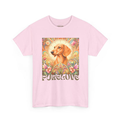 Dachshund Tan Vintage Graphic T-Shirt – Unisex Cotton Tee for Dog Lovers