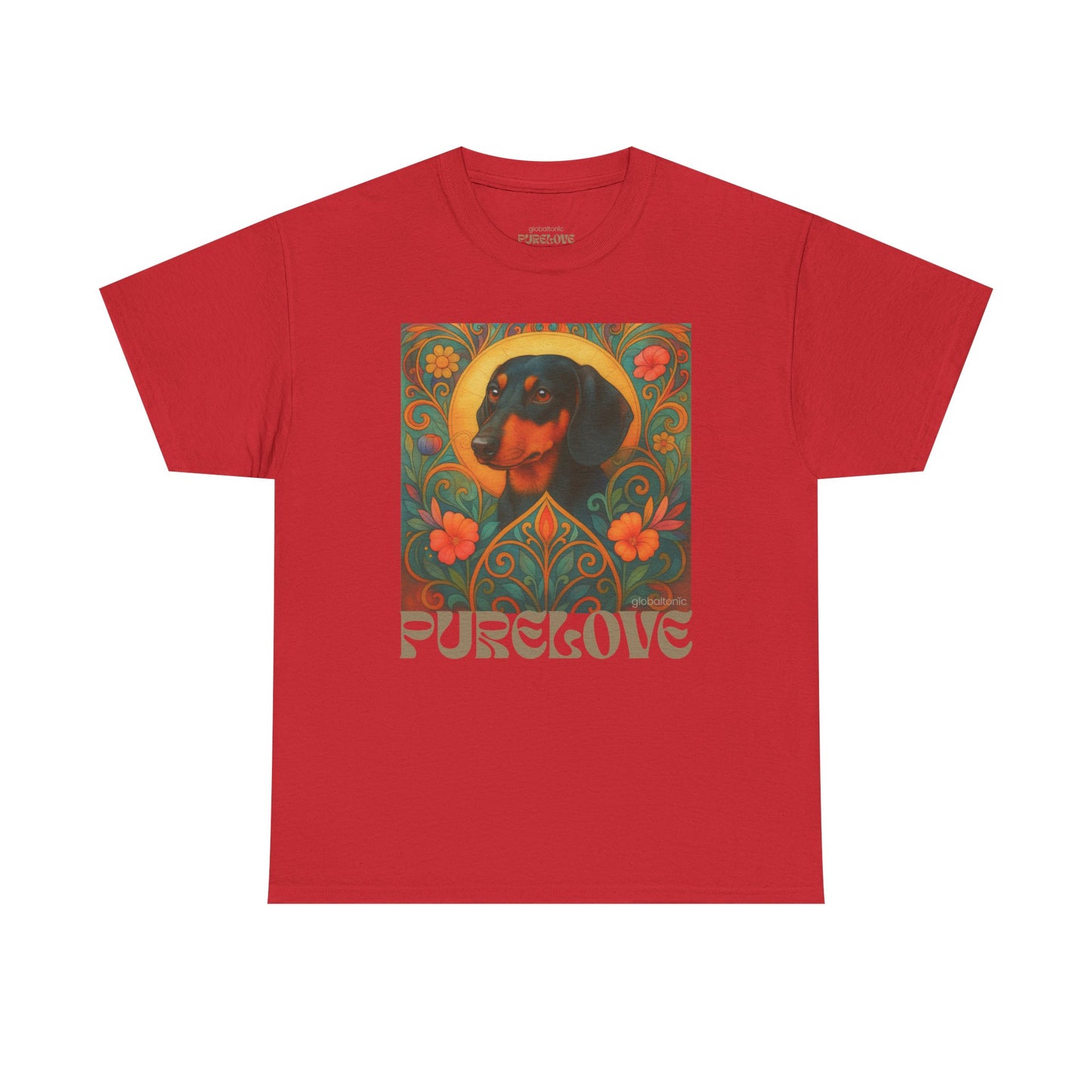Dachshund Black Tan Shorthair Vintage Graphic T-shirt - Unisex Cotton Tee for Dog Lovers