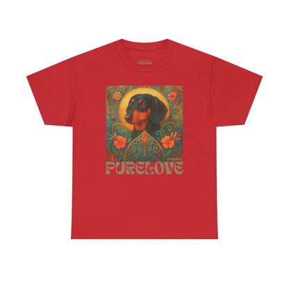 Dachshund Black Tan Shorthair Vintage Graphic T-shirt - Unisex Cotton Tee for Dog Lovers