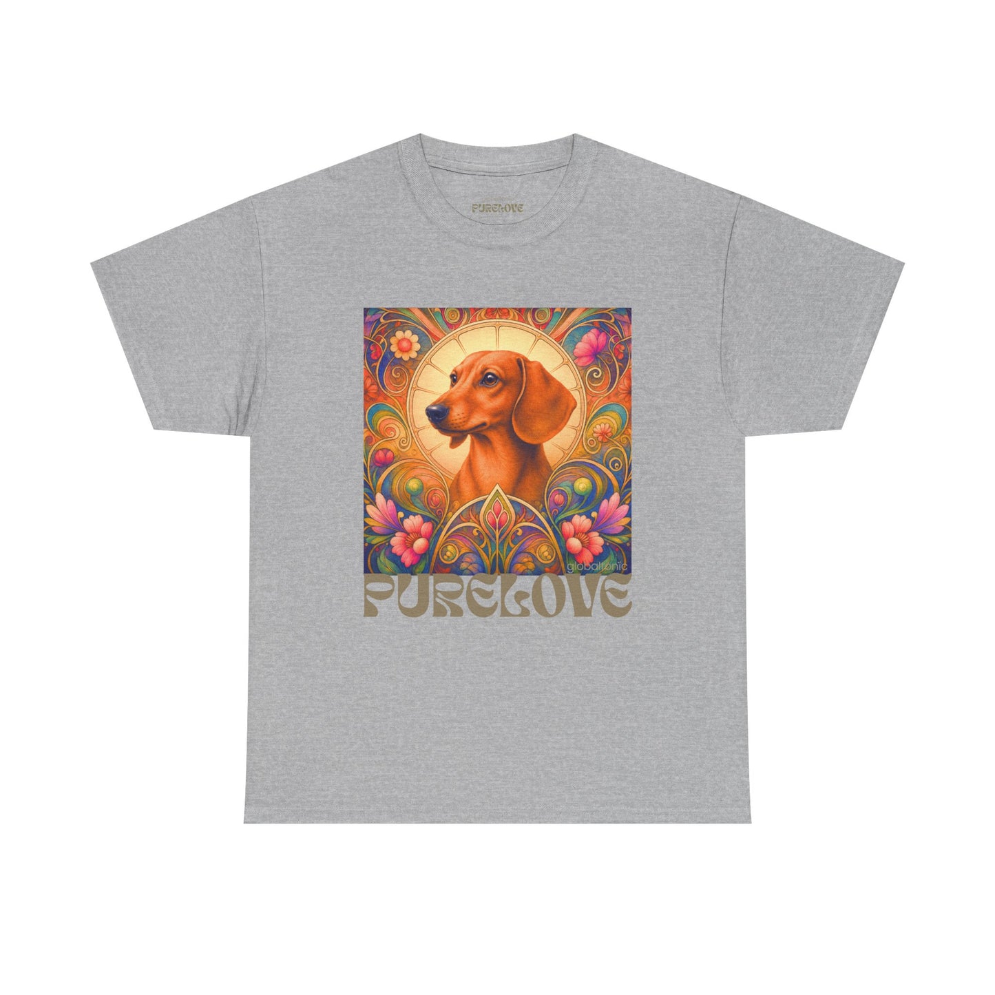Dachshund Tan Vintage Graphic T-Shirt – Unisex Cotton Tee for Dog Lovers