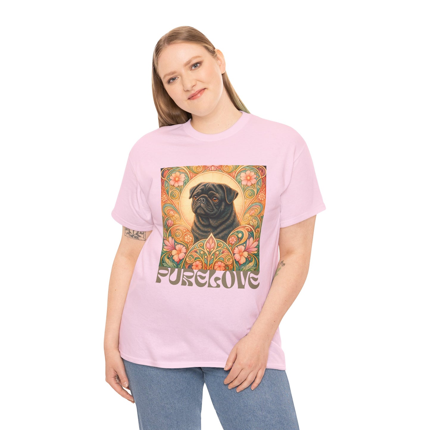 Pug Black Vintage Graphic T-Shirt – Unisex Cotton Tee for Dog Lovers
